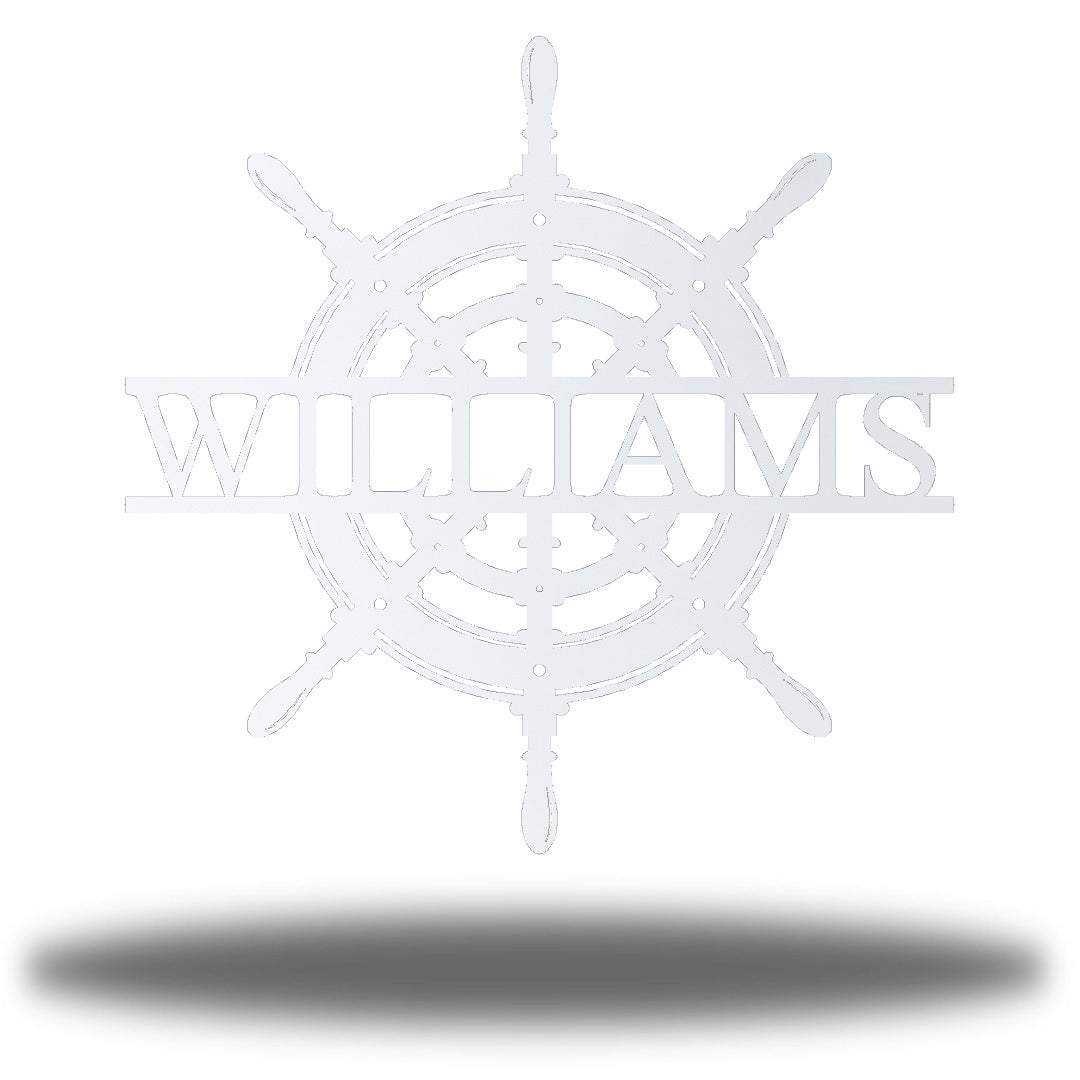 Riverside Designs-Ship Wheel Monogram-Metal Wall Art Décor